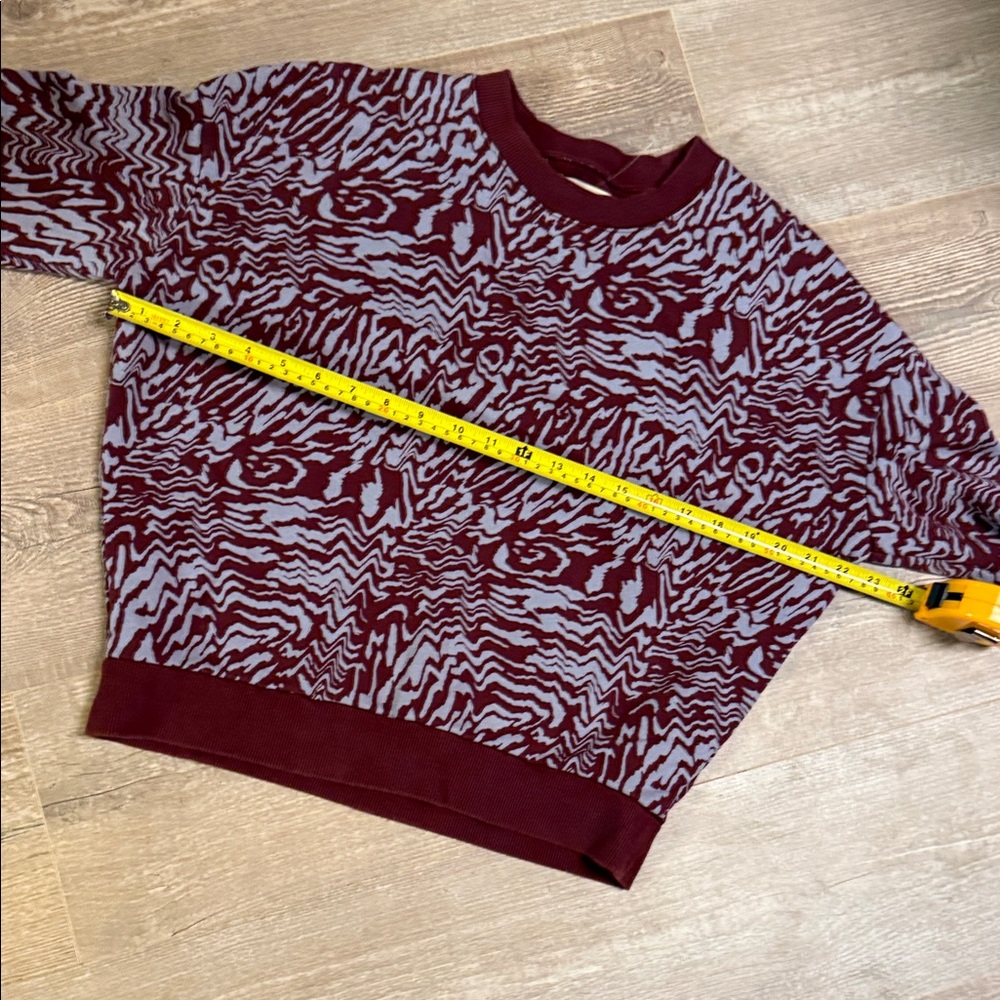 Madewell Maroon Patterned Oversized Sweatshirt - image 6
